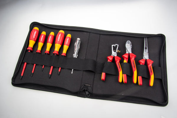 VDE Werkzeugsatz 9 teilig CONEL in Werkzeugtasche mit Reißverschluss